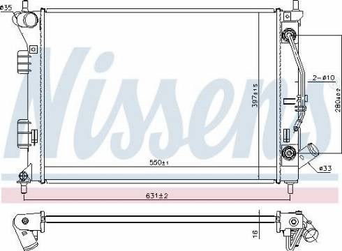 Радиатор охлаждения 675038 NISSENS