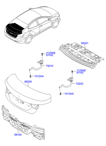 Панель задняя hyundai