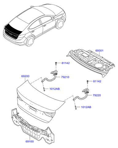 Панель задняя hyundai