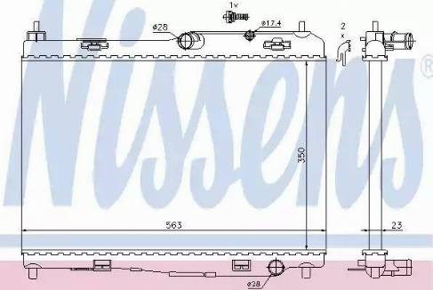 NISSENS 69235 Радиатор охлаждения двигателя в наличии Николаев