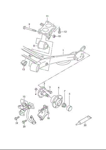 Ступицы задних колес 6RU501611B VAG