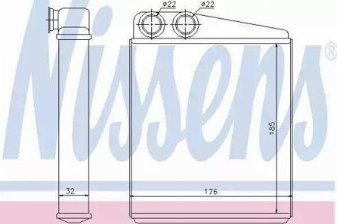 NISSENS 70228 Радиатор печки (отопителя) в наличии Николаев