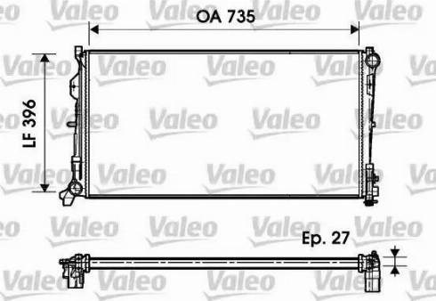 Радиатор охлаждения 732956 VALEO
