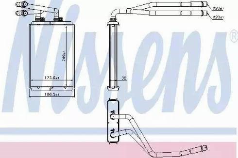 Радиатор отопителя 73990 Nissens