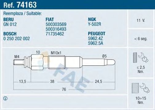 74163 ASAM Датчик положения (оборотов) коленвала купить в Днепр