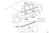 Накладка наружняя (молдинг) порога, левый 7585233050 TOYOTA