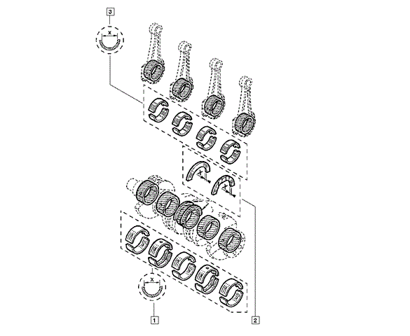 Шатунные вкладыши 7701474892 Renault (RVI)