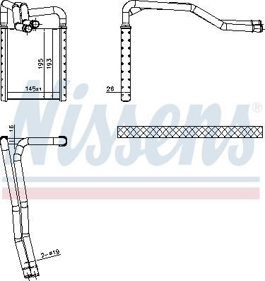 Радиатор печки 77649 NISSENS