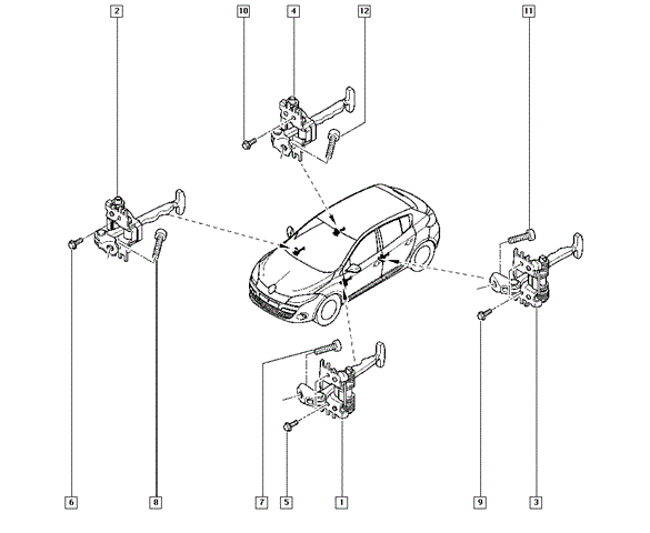 Ограничитель двери передний 804303543R Renault (RVI)