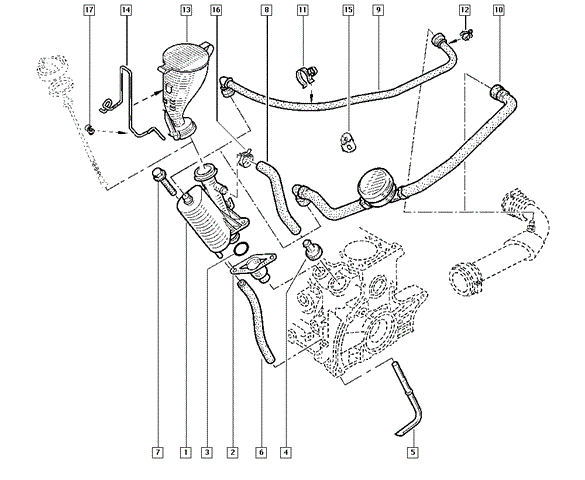 Клапан PCV вентиляции картера 8200707066 Renault (RVI)