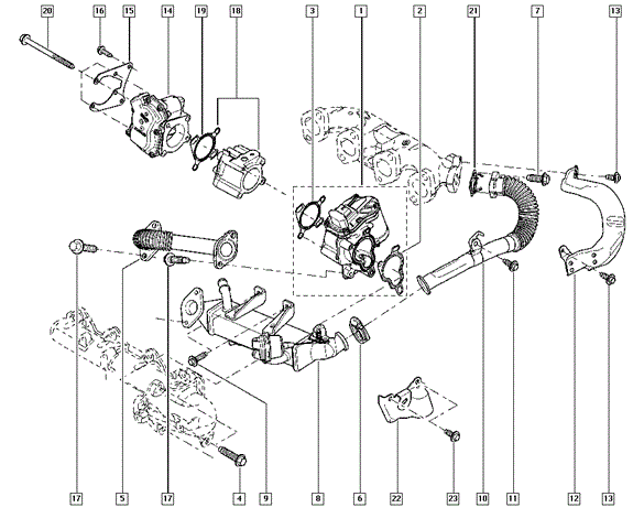 Шланг (патрубок) радиатор EGR, подача 8200889758 RENAULT