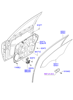 Привод электростеклоподъемника передний Хундай Соната