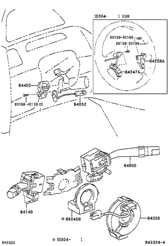 Контактная группа замка зажигания 8445052010 TOYOTA