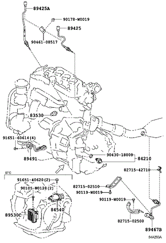 Датчик положения селектора АКПП 8454033010 TOYOTA