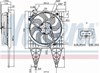 Электровентилятор кондиционера в сборе 85797 NISSENS