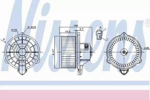Вентилятор печки 87161 NISSENS
