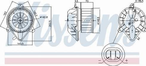 Вентилятор печки 87171 NISSENS