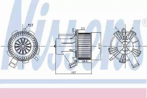 Вентилятор печки 87208 NISSENS
