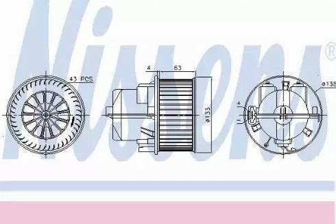 Отопителя салона 87223 NISSENS