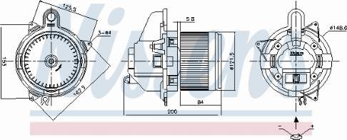 Вентилятор печки 87501 NISSENS