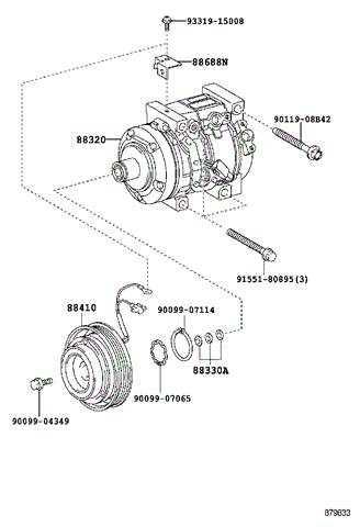 Компрессор климатической установки 883206A320 TOYOTA