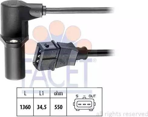 FACET 90040 Датчик коленвала в наличии Николаев