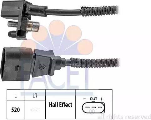 FACET 90443 Датчик коленвала в наличии Ирпень