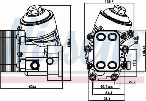 Корпус масляного фильтра 91154 NISSENS