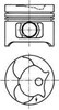 Поршень в комплекте на 1 цилиндр, STD 91372600 KOLBENSCHMIDT