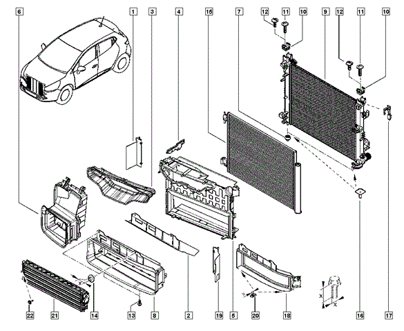 921006843R RENAULT Радиатор кондиционера купить в Черновцы