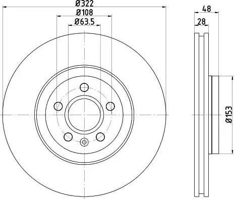 Передний тормозной диск Volvo XC60 2