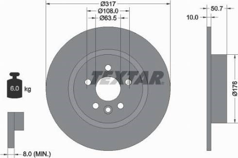 Тормозные диски 92300403 TEXTAR