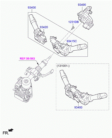 934903V110 HYUNDAI Шлейф руля купить в Одесса
