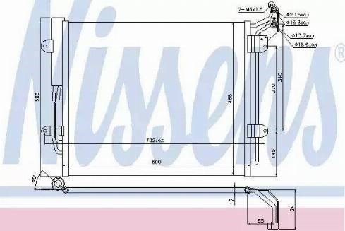 Трубопроводы и радиатор кондиционера 940256 NISSENS