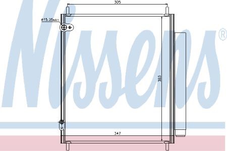 Конденсатор кондиционера 940284 NISSENS
