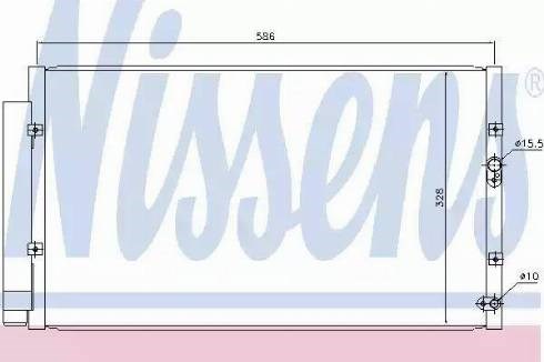 Конденсатор системы охлаждения 940366 NISSENS