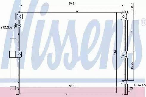 Радиатор кондиционера 940375 NISSENS