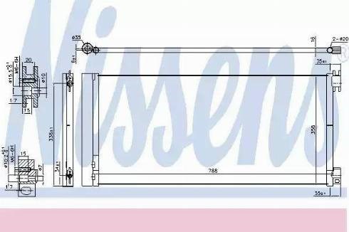 Конденсатор кондиционера 940596 NISSENS
