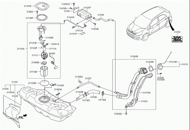 HYUNDAI 944601R000 Датчик уровня топлива в наличии Украина