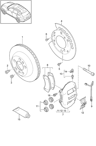 95861236550 PORSCHE Датчик износа тормозных колодок задний купить в Тернополь