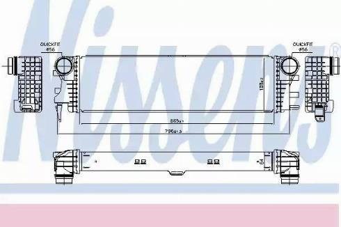 Радиатор интеркуллера 96017 NISSENS