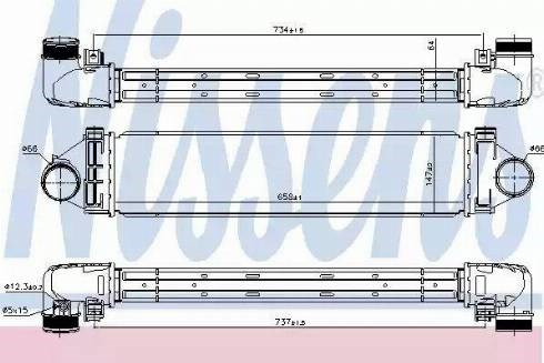 Радиатор интеркуллера 96349 NISSENS