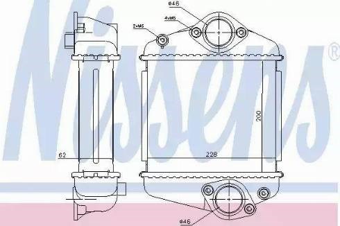 Радиатор интеркуллера 96372 NISSENS