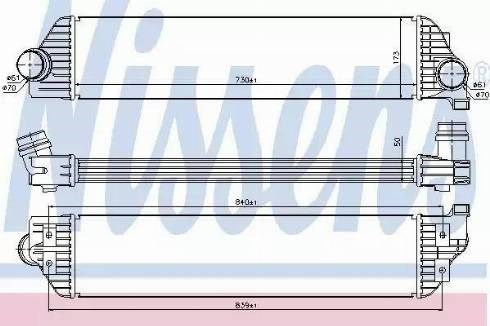 Охладитель наддувочного воздуха 96501 NISSENS