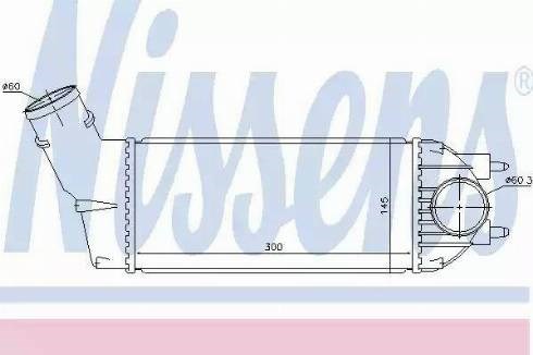 Радиатор интеркуллера 96720 NISSENS