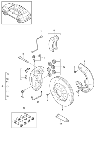 PORSCHE 97035195901 Пружинная защелка суппорта в наличии Каменское