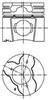 Поршень в комплекте на 1 цилиндр, STD 97412700 KOLBENSCHMIDT