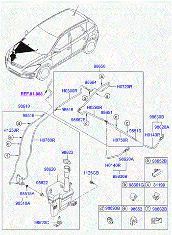 Насос-мотор омывателя стекла переднего_i30 08-11 98510-2L100