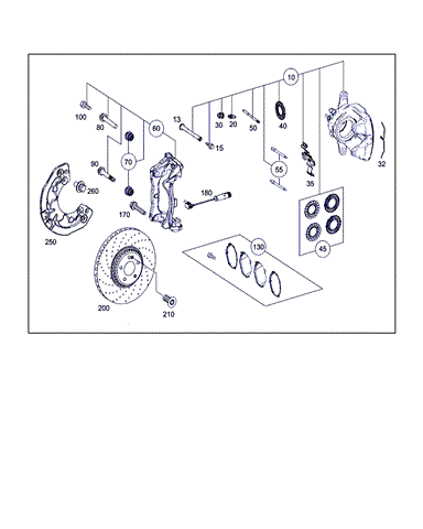 Диск тормозной передний A0004212312 MERCEDES