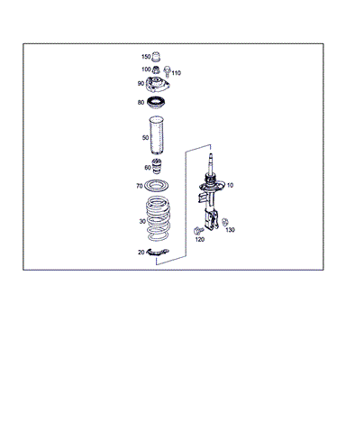 Стойка передняя левая A1563231900 MERCEDES